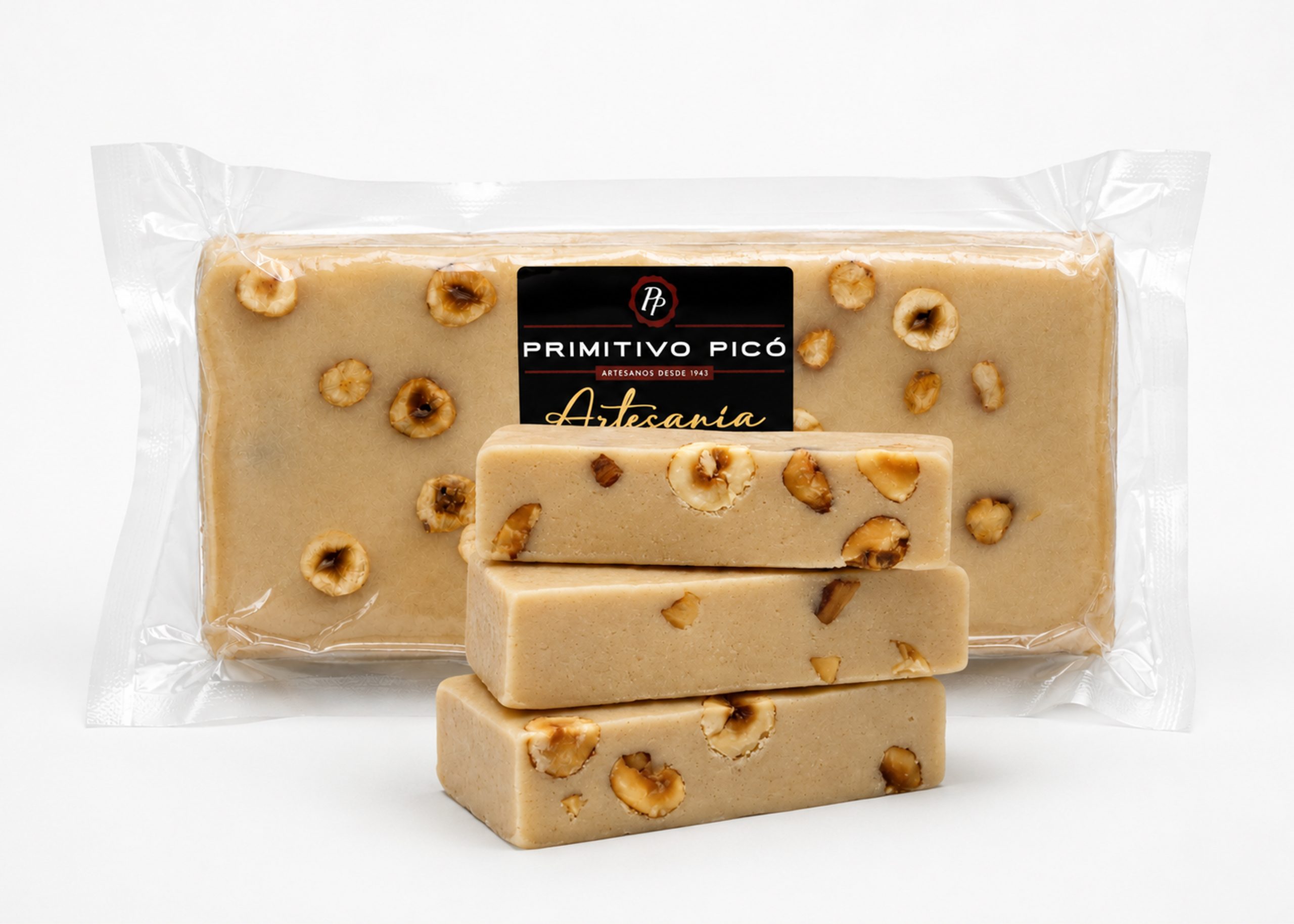 Bloque Turrón Artesanía Nata Avellana 300g - Imagen 2